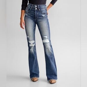 Buckle Black High Rise Flare Jeans